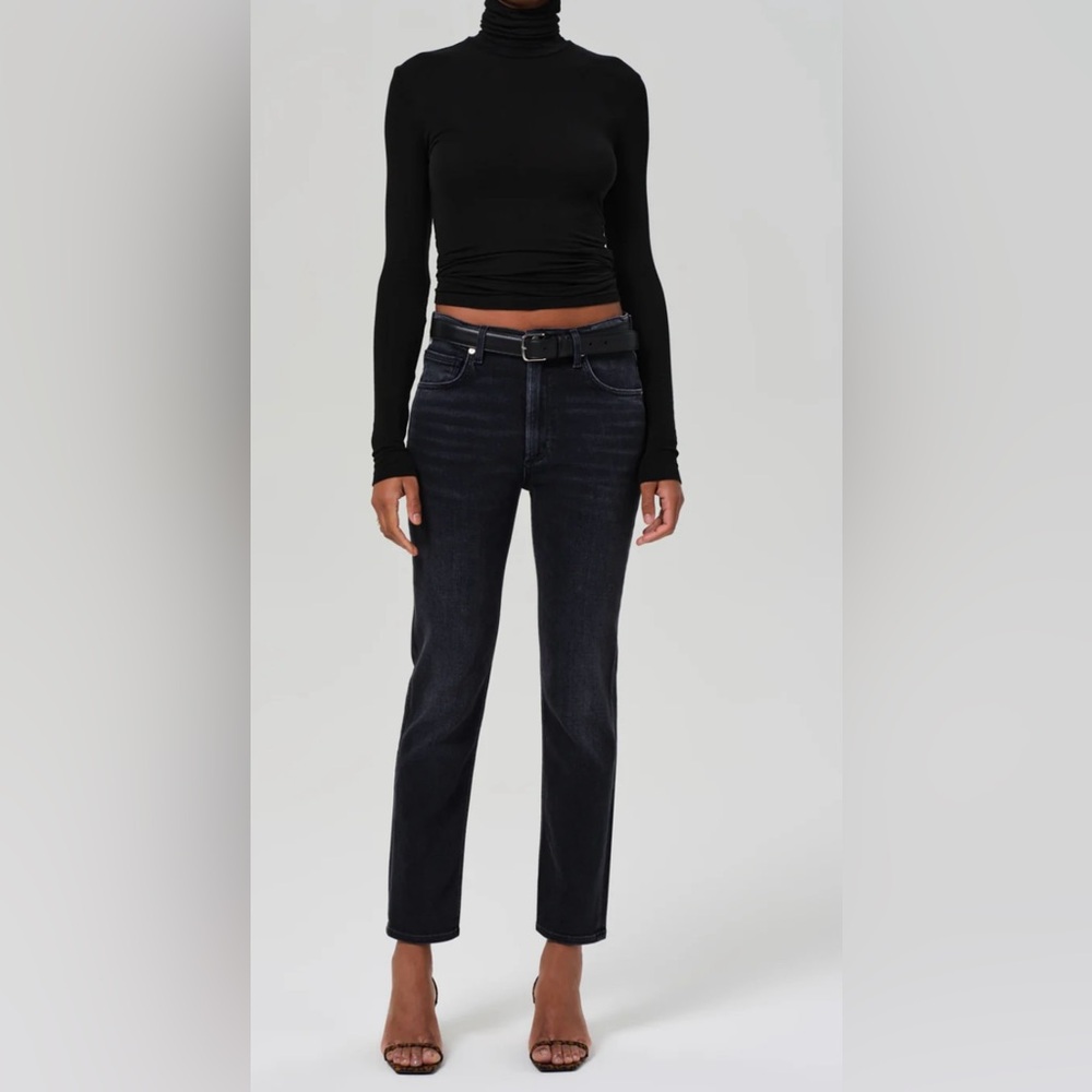 Citizens Of Humanity Black Wash Straight Jeans
